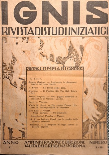 Ignis rivista studi - ignis,